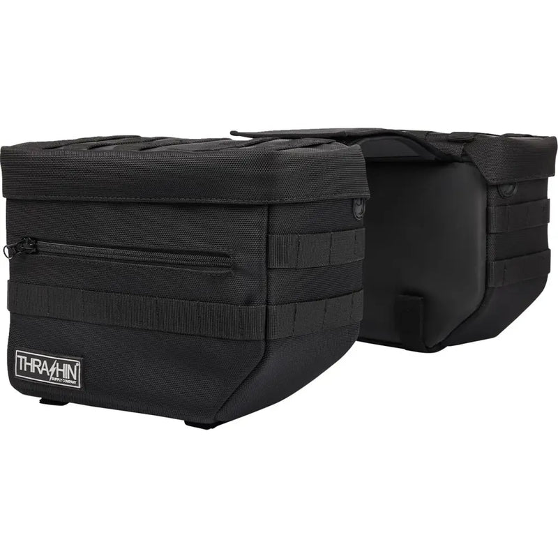 Thrashin Supply Essential 10L Throw-Over Motorcycle Saddlebag Set