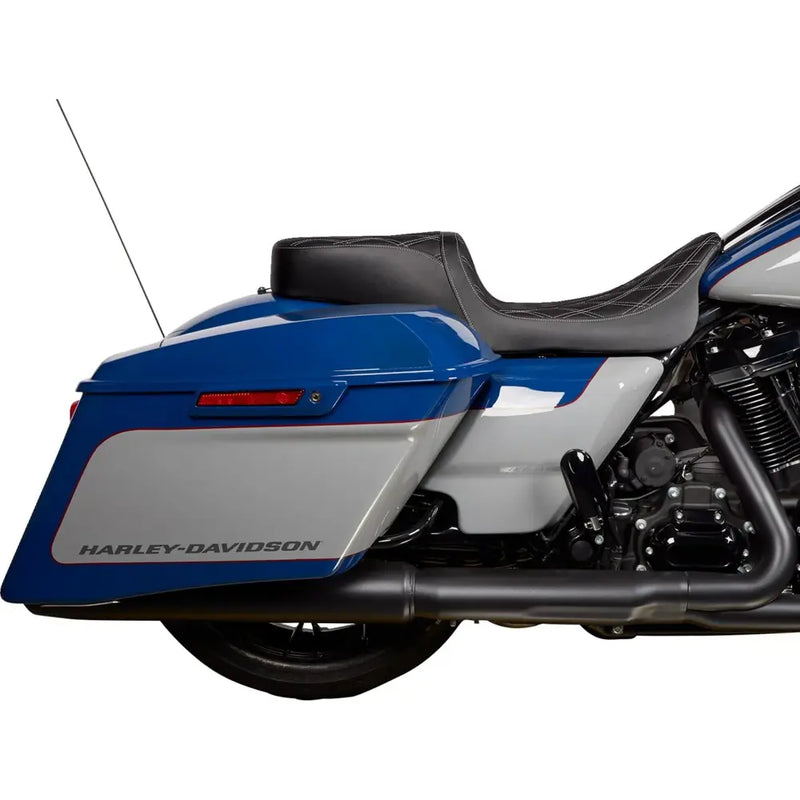 Drag Specialties Performance Predator 2-Up Seat for Harley