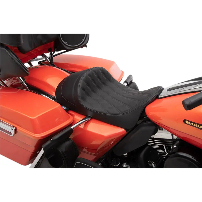 Drag Specialties EZ-ON Low Profile Forward Solo Seat for Harley