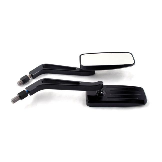 Action Motorcycle Mirror Set Metric Black