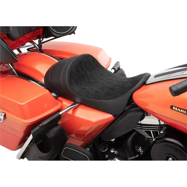 Drag Specialties EZ-ON Low Profile Forward Solo Seat for Harley