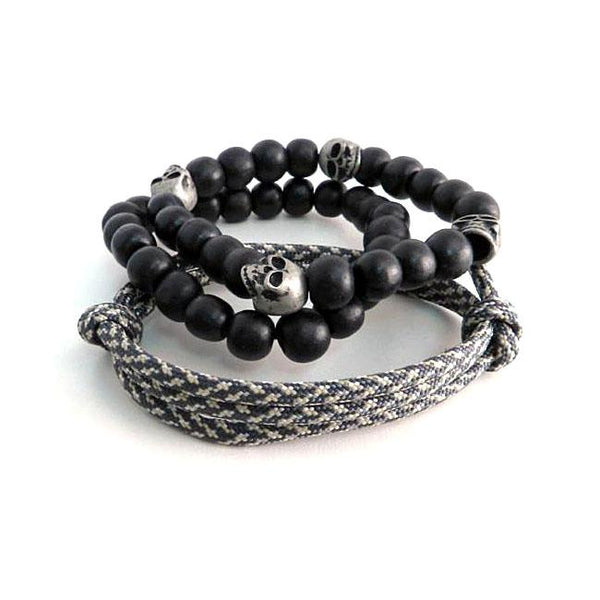 Amigaz Paracord & Skull Bead Bracelet