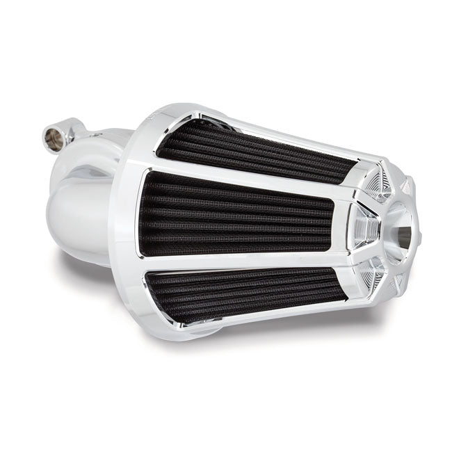 Arlen Ness 90° Beveled Monster Sucker Air Cleaner for Harley 01-15 Softail (Delphi inj.) / Chrome