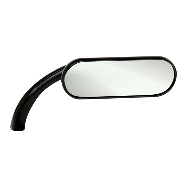 Arlen Ness Mini Oval Motorcycle Mirror Black / Right