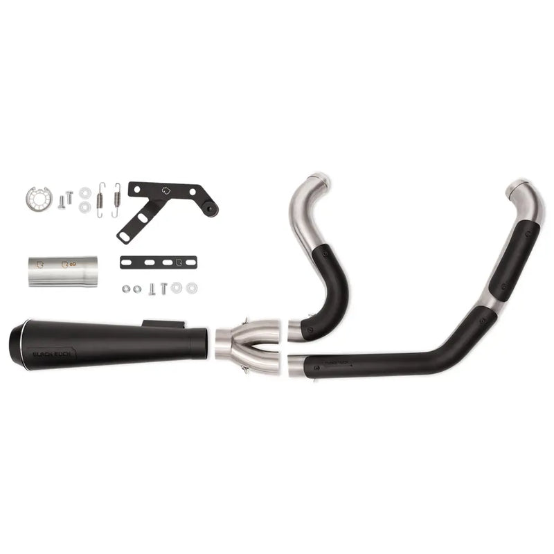Black Duck Fighter EC Euro Approved 2-into-1 Exhaust for Harley