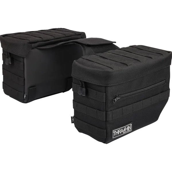 Thrashin Supply Essential 10L Throw-Over Motorcycle Saddlebag Set