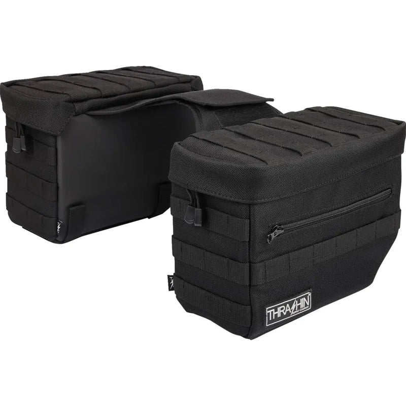 Thrashin Supply Essential 10L Throw-Over Motorcycle Saddlebag Set