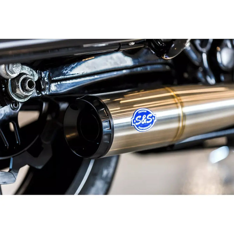 S&S Diamondback Stainless Steel 2-into-1 Exhaust System for Harley