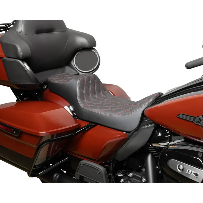 Drag Specialties Predator III 2-Up Extended Reach Seat for Harley