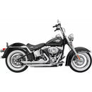 Bassani Fire Flight Slash Cut Exhaust System for Harley 86-17 Softail (excl. Breakout / CVO / Rocker) / Chrome  - Customhoj