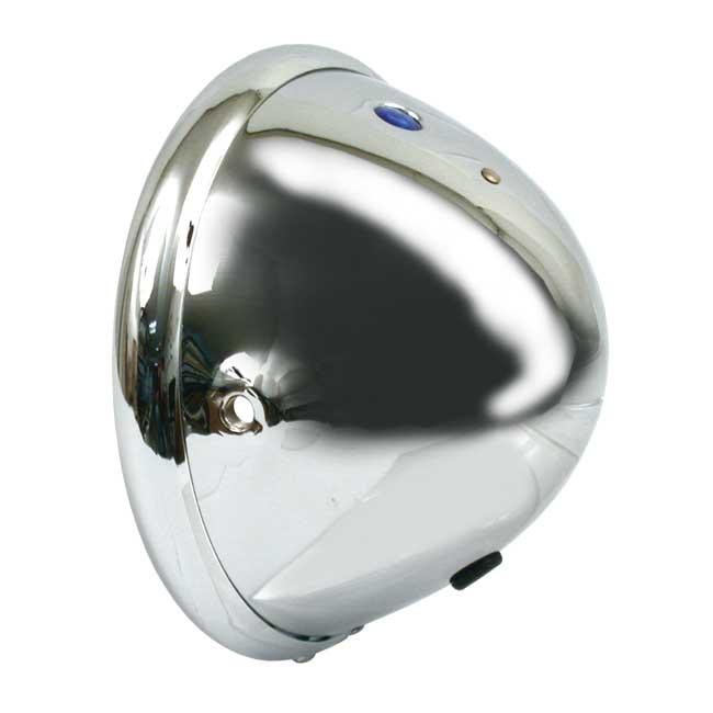 Bates 5.75" Headlight Side Mount Chrome Housing only, no insert. Chrome.