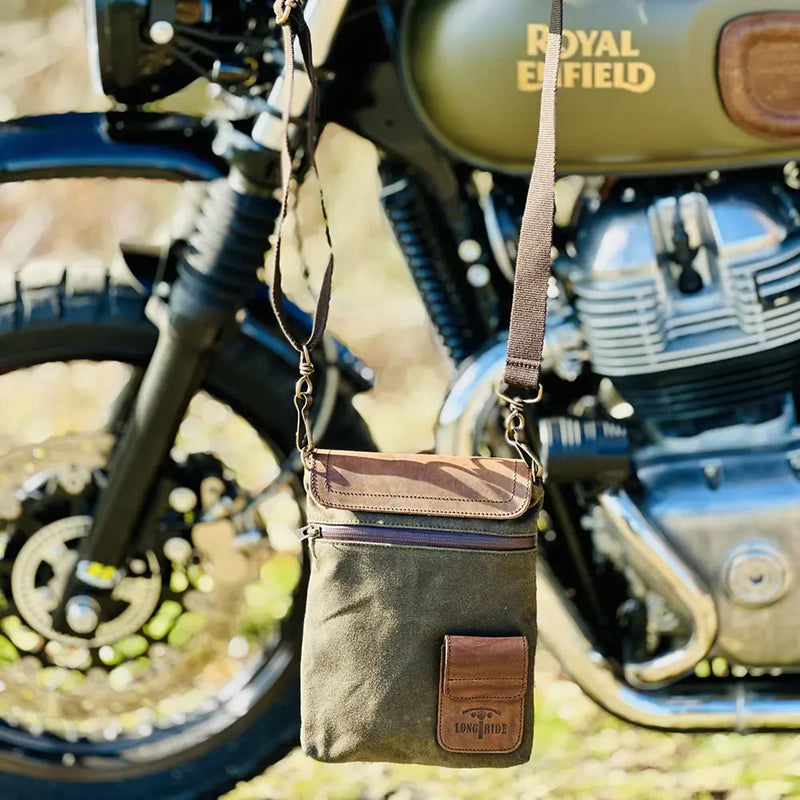 Longride Small Heritage Waxed Motorcycle Tank Bag