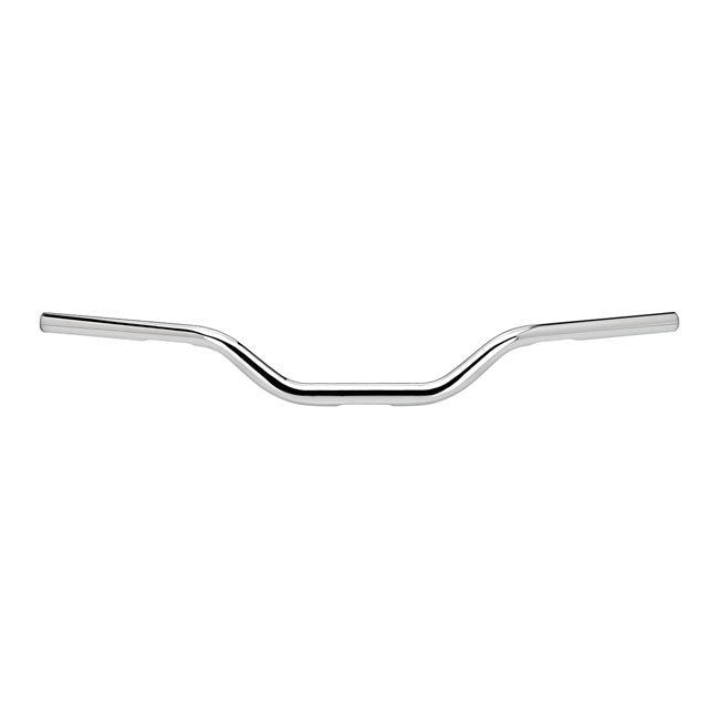 Biltwell 1-1/8" Tracker Mid O/S Motorcycle Handlebars Chrome / With dimples (for Harley controls)