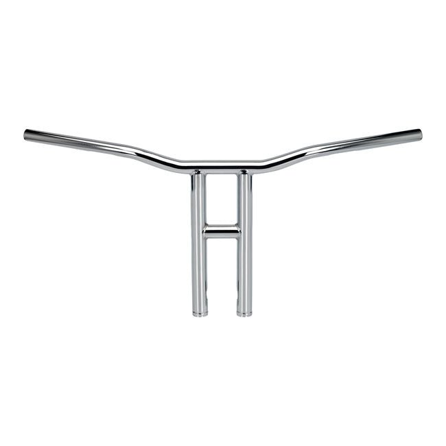 Biltwell 1-1/8" Tyson XL Motorcycle Handlebars 14" Chrome / With dimples (for Harley controls)