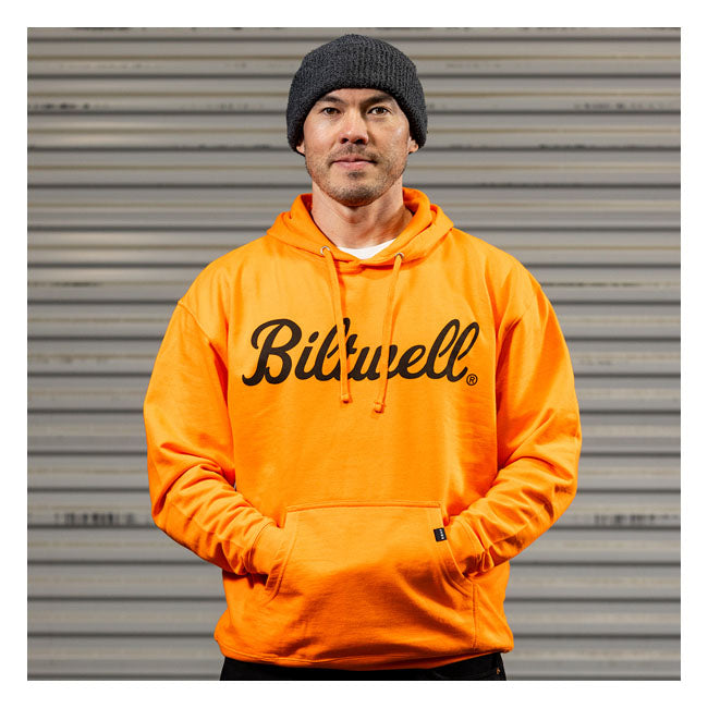 Biltwell Script Pullover Hoodie Hi-vis Orange