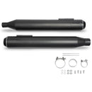 Black Duck Bombardier EC Euro Approved Slip-On Mufflers for Harley 17-24 Touring (Euro 4/5 approved) / Matte Black  - Customhoj