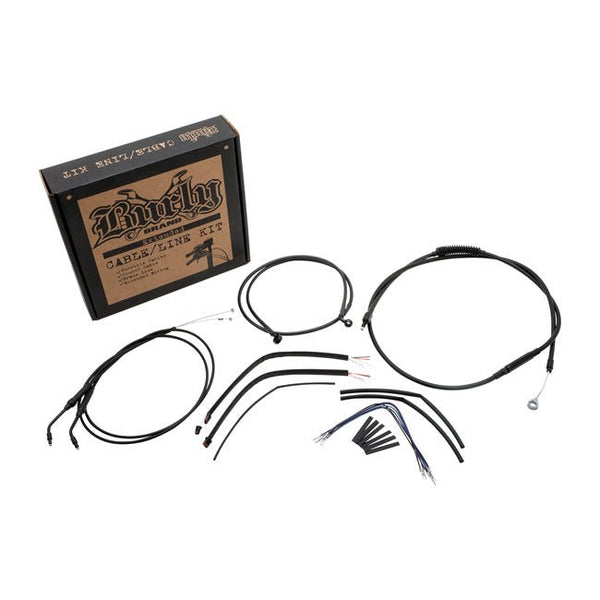 Burly Apehanger Cable/Line Kit for Sportster 14-21 XL (no ABS & single disc) / 12"