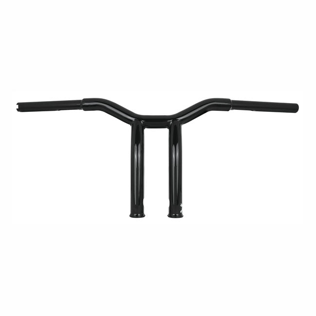 Burly Dominator Raked 1-1/4" T-Bar Handlebars 10” Rise Gloss Black