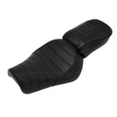 C.C Rider 2-Up Touring Seat for Harley 16-22 XL 883 N / 1200 NS Iron / Pleated  - Customhoj