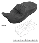 C.C Rider Sunriser 2-Up Seat for Harley  - Customhoj