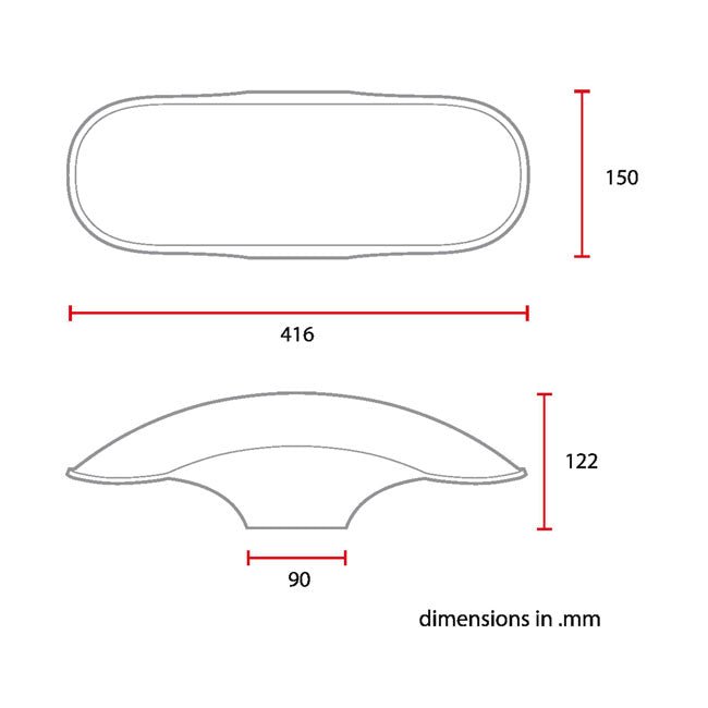 C-Racer 17/18" Universal Front Fender No4 L