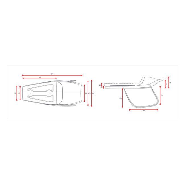 C-Racer Bolntor SCR51 Flat Track Seat Dark Brown