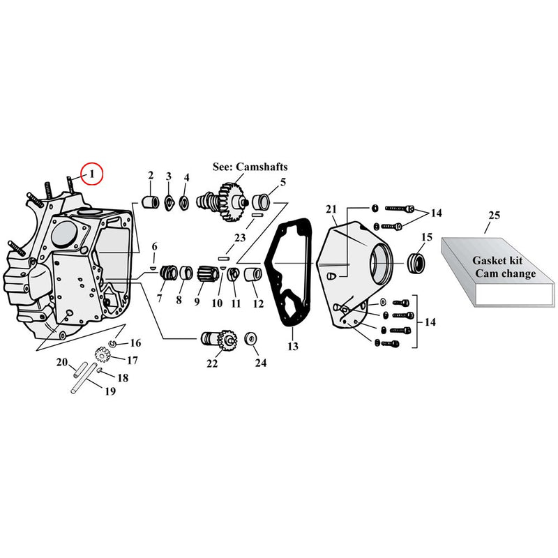 Sprocket Shaft Spacer & Seal Kit for Harley Big Twin Shovelhead Evo Sprocket Shaft Spacer & Seal Kit for Harley Big Twin Shovelhead Evo