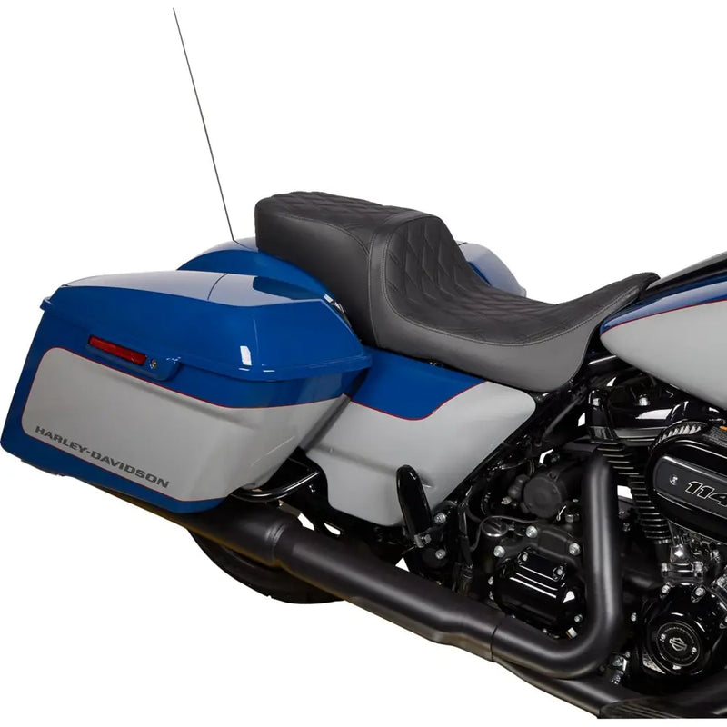 Drag Specialties Performance Predator 2-Up Seat for Harley