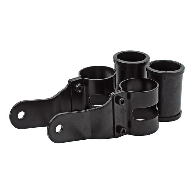 Classic Basic Headlight Side Mount Brackets Black / 38-42mm