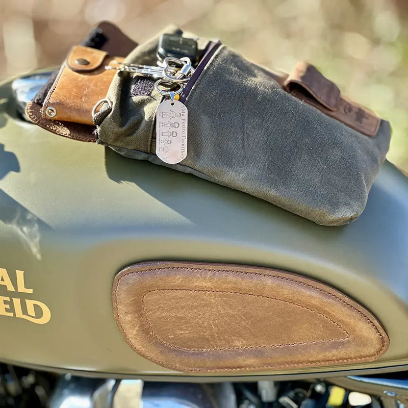 Longride Small Heritage Waxed Motorcycle Tank Bag