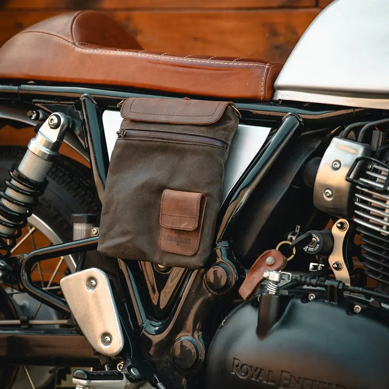 Longride Small Heritage Waxed Motorcycle Tank Bag