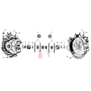 Crankcase Parts Diagram Exploded View for Harley 45" Flathead 6) 32-73 45" SV. Retainer, left bearing. Replaces OEM: 24720-29