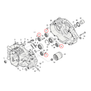 Crankcase Parts Diagram Exploded View for Harley Milwaukee Eight Softail 5) 17-23 M8. Bearing, balancer. Replaces OEM: 35200021