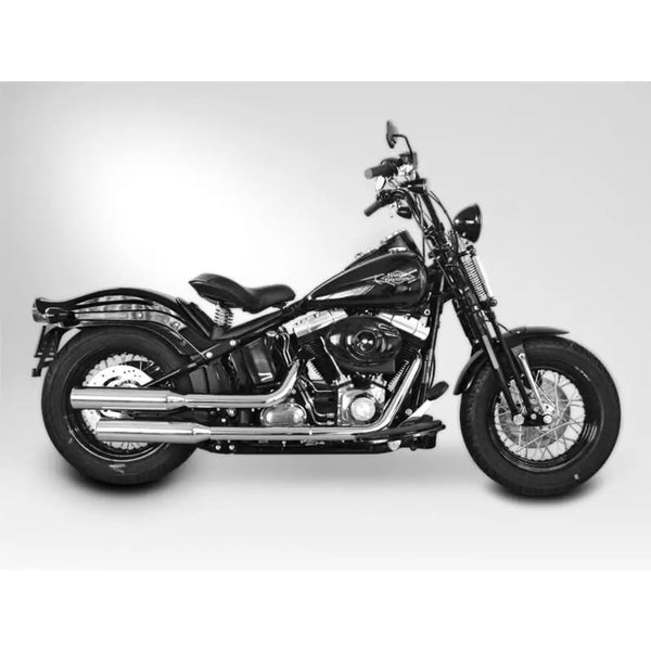 Miller Hunter Euro 3/4 Slip-On Mufflers for Harley