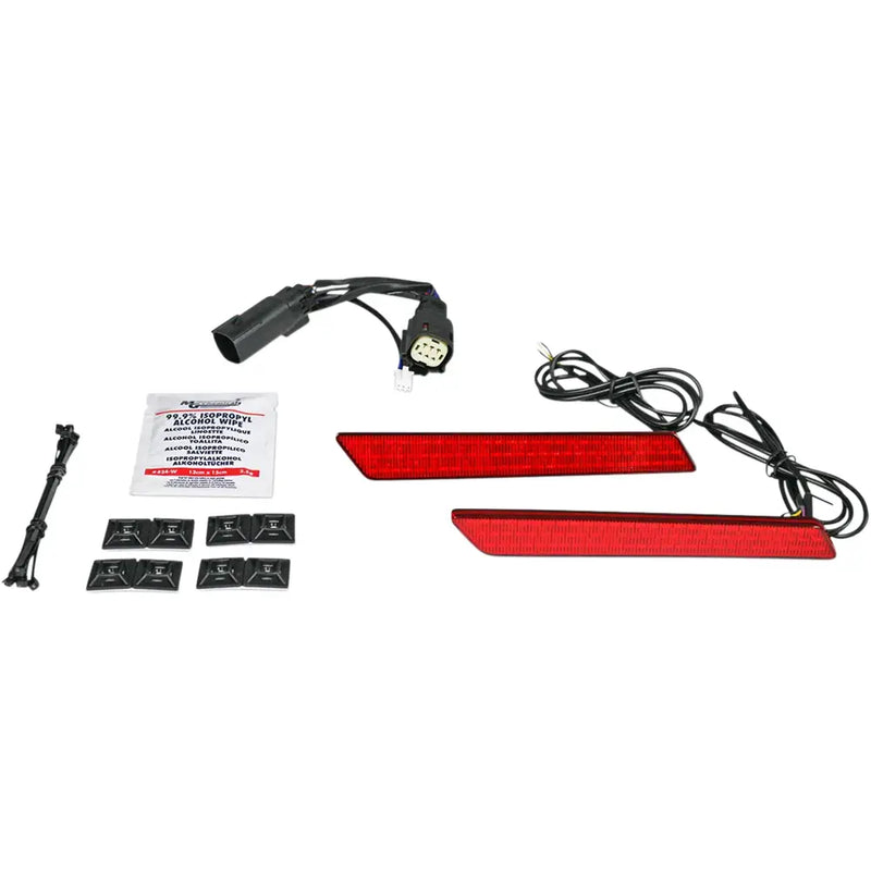 Custom Dynamics Dual Intensity Saddlebag Latch LED Lights for Harley 10-13 Touring Road Glide / Street Glide / Red  - Customhoj