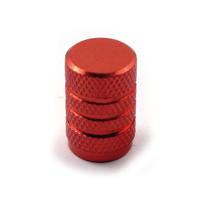 Customhoj Long Knurled Valve Stem Caps Red