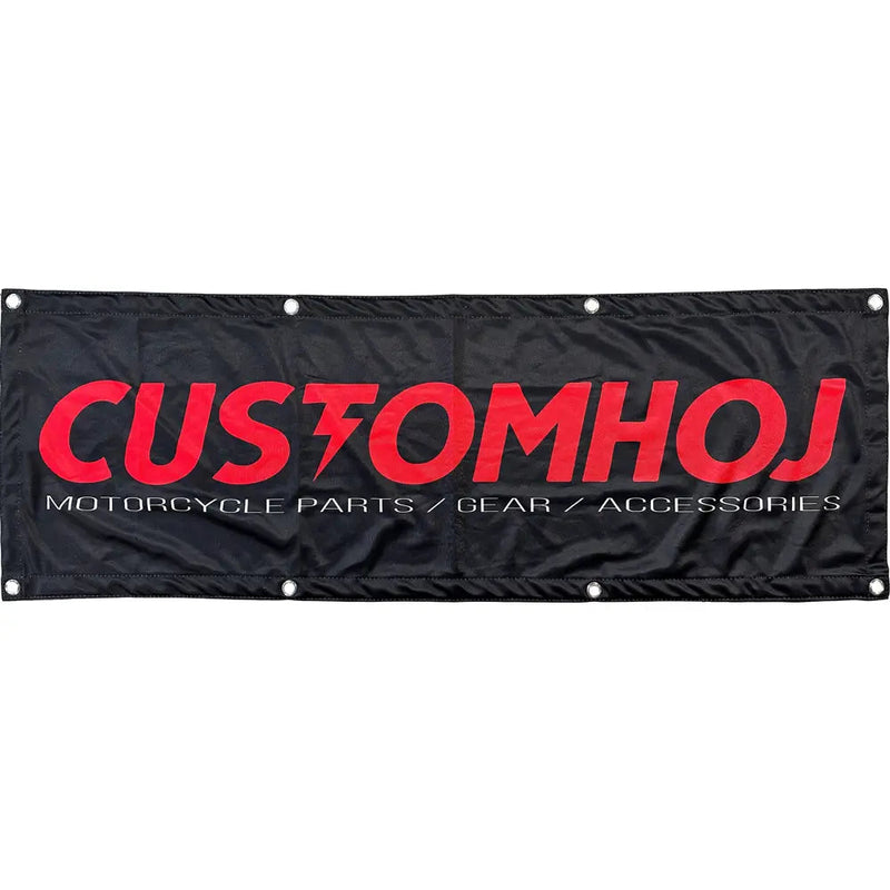 Customhoj Thunder Motorcycle Shop Banner Red / Black