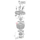 Cylinder Parts Diagram Exploded View for Harley Milwaukee Eight 12) 17-23 M8. See available cylinders separately.