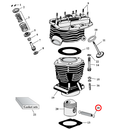 Cylinder Parts Diagram Exploded View for Harley Panhead 18) 48-65 Panhead. Retaining ring, wrist pin. Replaces OEM: 22581-32