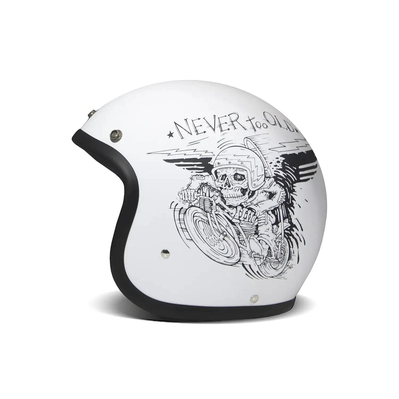 DMD Retro Graphic Open Motorcycle Helmet  - Customhoj