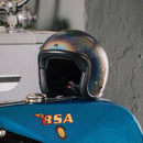 DMD Retro Metallic Open Motorcycle Helmet  - Customhoj