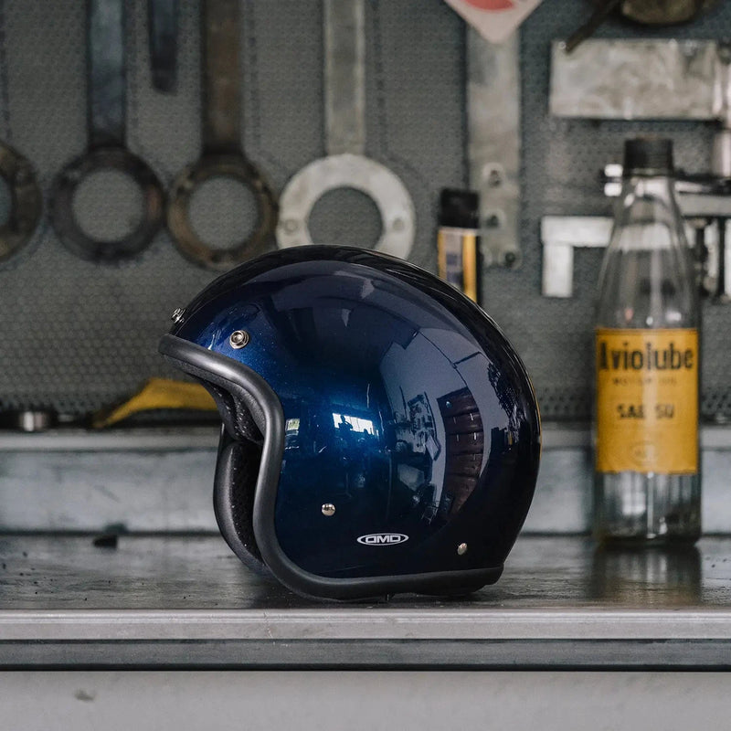 DMD Retro Metallic Open Motorcycle Helmet  - Customhoj