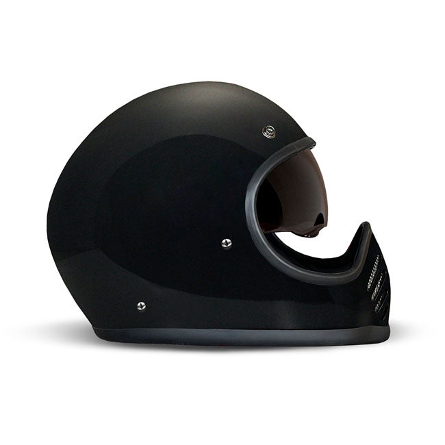 DMD Seventyseven Retro MX Motorcycle Helmet Solid Black / XS (53-54cm)  - Customhoj