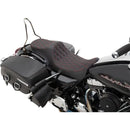 Drag Specialties Predator III 2-Up Seat for Harley 08-25 Touring (excl. 23-25 CVO; 24-25 Road Glide / Street Glide) / Diamond Black / Red  - Customhoj