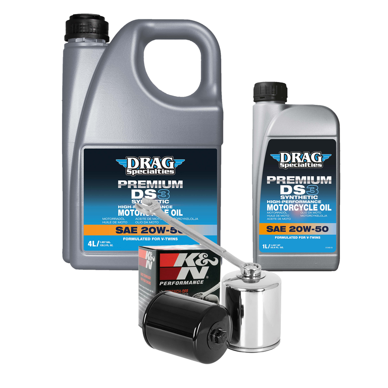 Drag Specialties Service Kit Synthetic Oils & Filter for Harley Softail 1984-1999 / Chrome
