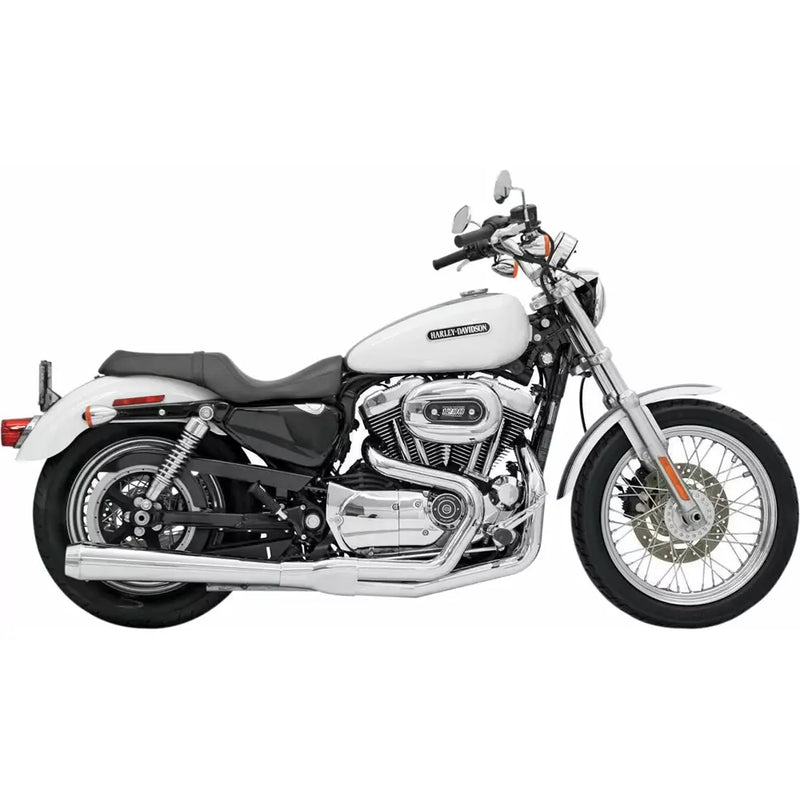 Bassani Road Rage Long Megaphone 2-into-1 Exhaust System for Harley