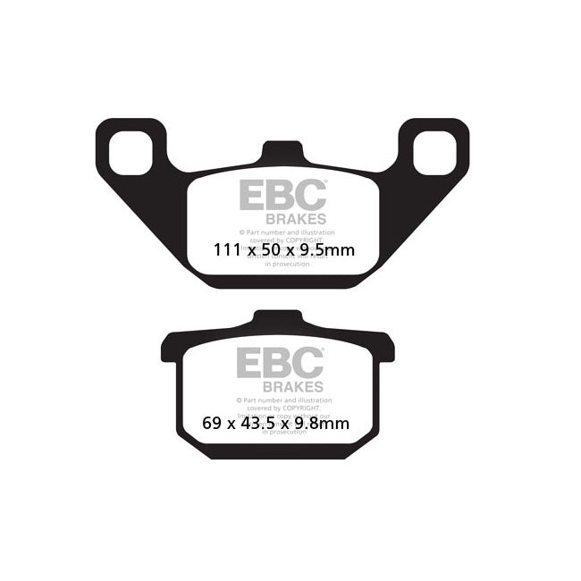 Pyramid Parts Front & Rear Brake Pads Set For Kawasaki ZX-6R Ninja 1995-1997 & ZX-9R 1994-1995, Semi-Metallic
