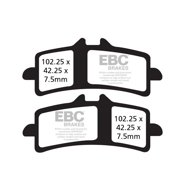 EBC Double-H Sintered Front Brake Pads for MV Agusta 1000 Brutale 19-21