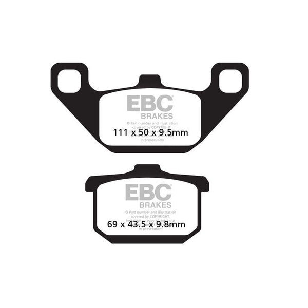 Rear Sintered Brake Pads For Kawasaki ZX-6R 636cc (2002-2006) – Unbranded