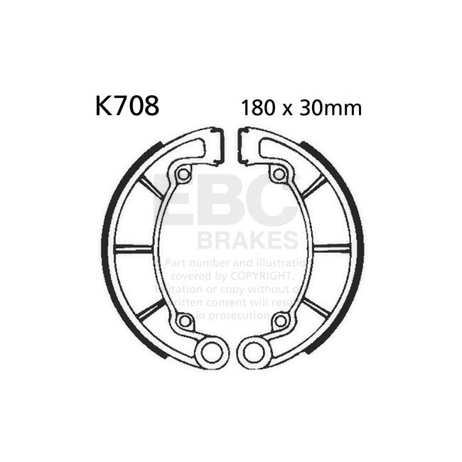 EBC Rear Brake Shoes for Kawasaki KH 400 A 76-78